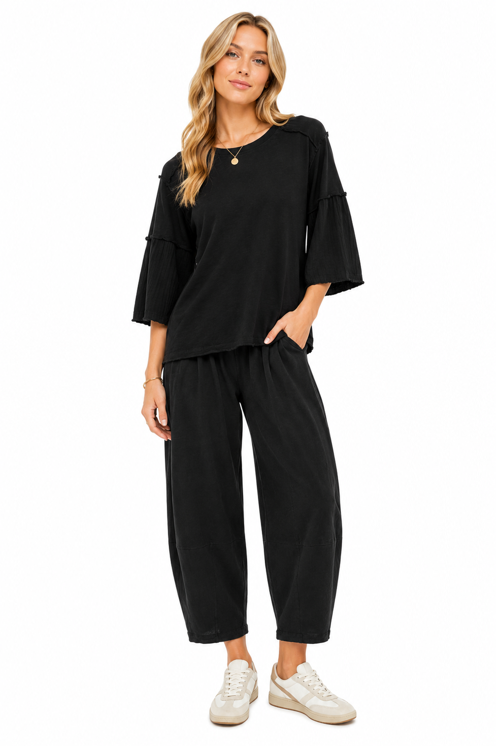 Baggy Lantern Pants in black by Mododoc