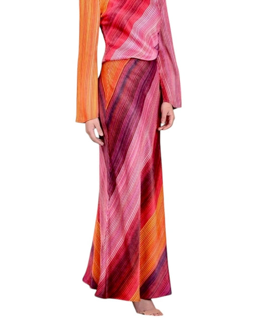 Earlina Slip Skirt in pink multi by Blank