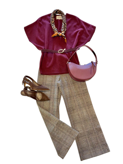 Aisling Ponte Ankle Pant in cambridge boheme by Lysse