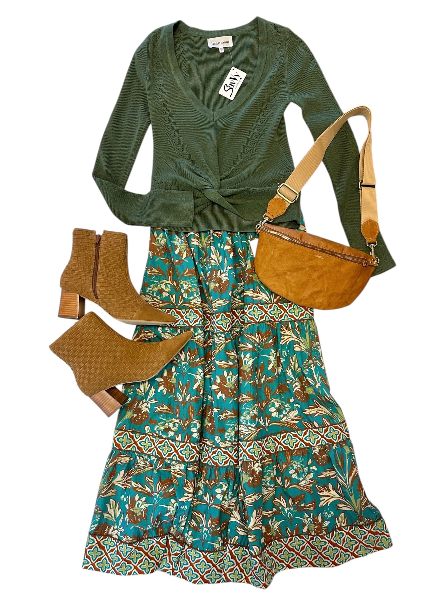 Mae Skirt in grandeur turquoise by Elizabeth James