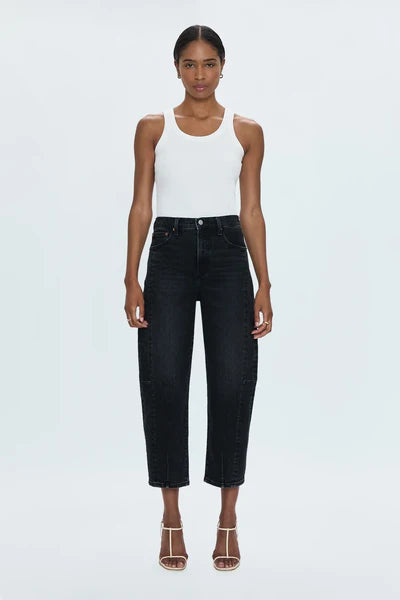 Eli High Rise Arched Leg in dark midnight by Pistola