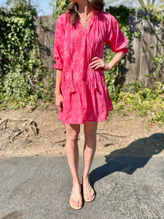 Claire Dress in fruit punch by Bindu