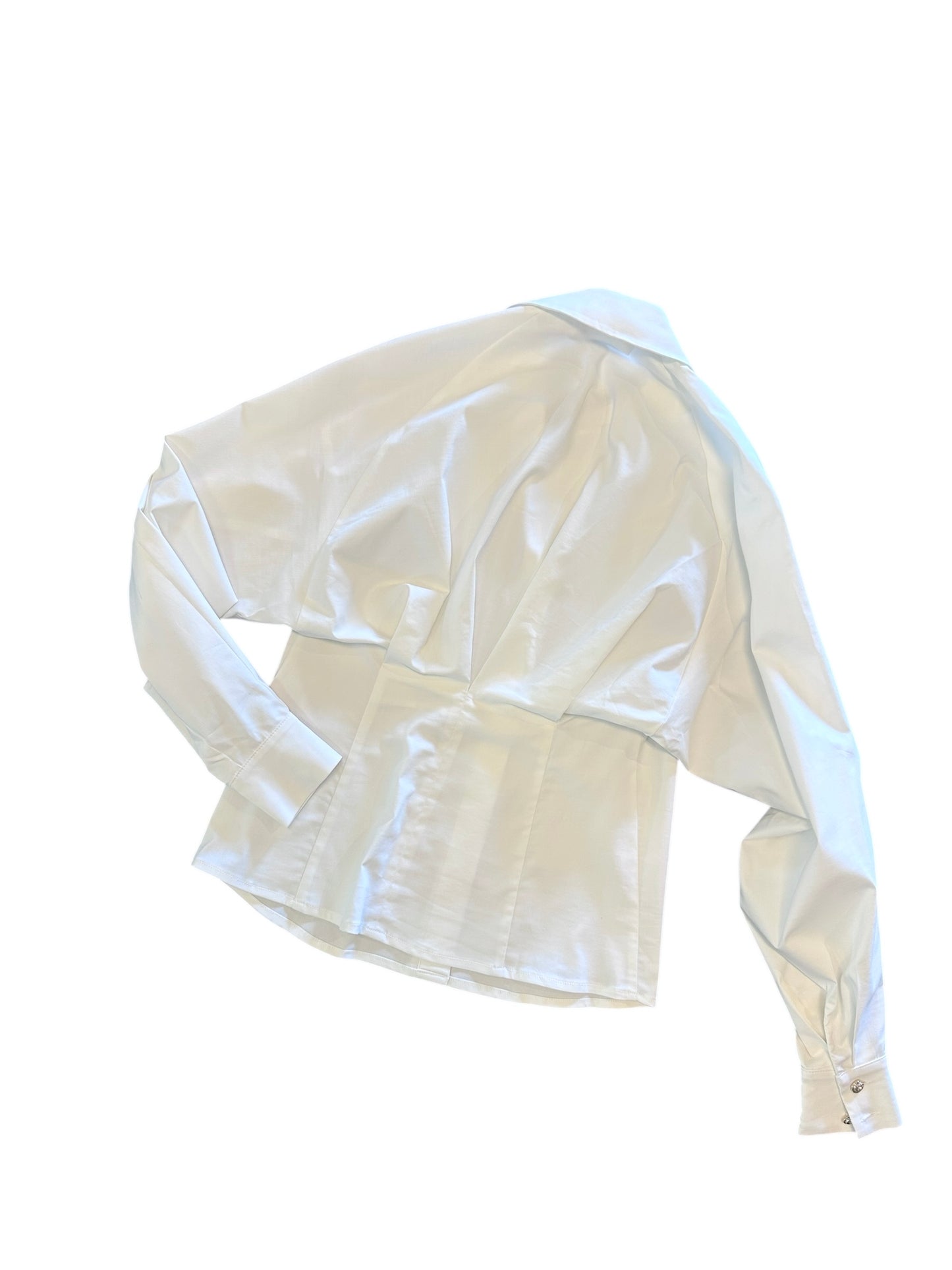 Kamari Button Up Blouse in bone by Exquise