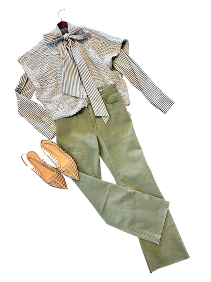 Cardigan Gilet Sweater in light grey melange by Esqualo