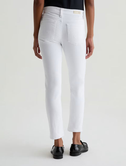 Mari High Rise Slim Straight Crop in gallery white by AG