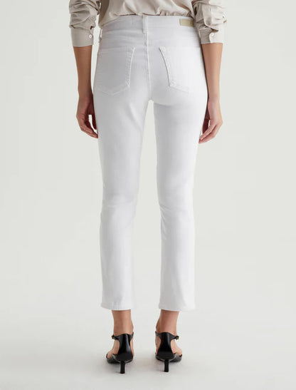 Mari High Rise Slim Straight Crop in gallery white by AG