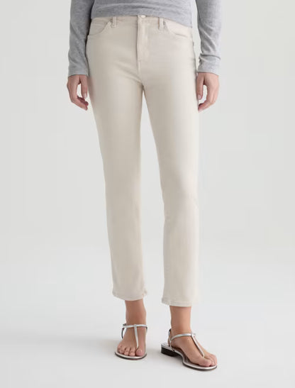 Mari High Rise Slim Straight Crop in pumice by AG