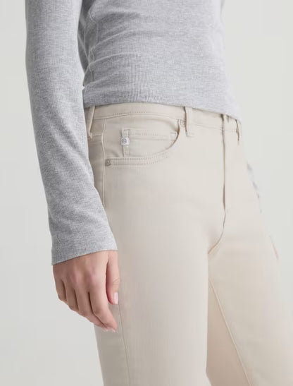 Mari High Rise Slim Straight Crop in pumice by AG