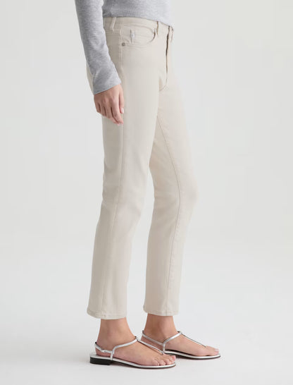 Mari High Rise Slim Straight Crop in pumice by AG