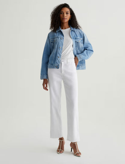 Brinley Mid Rise Straight Leg Crop in gallery white by AG