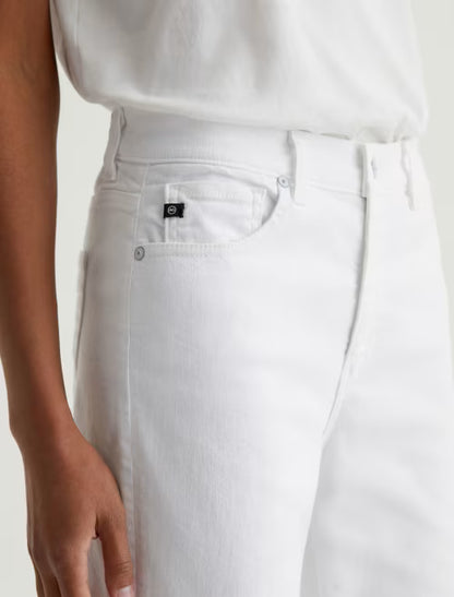 Brinley Mid Rise Straight Leg Crop in gallery white by AG