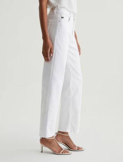 Brinley Mid Rise Straight Leg Crop in gallery white by AG
