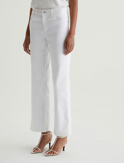 Brinley Mid Rise Straight Leg Crop in gallery white by AG