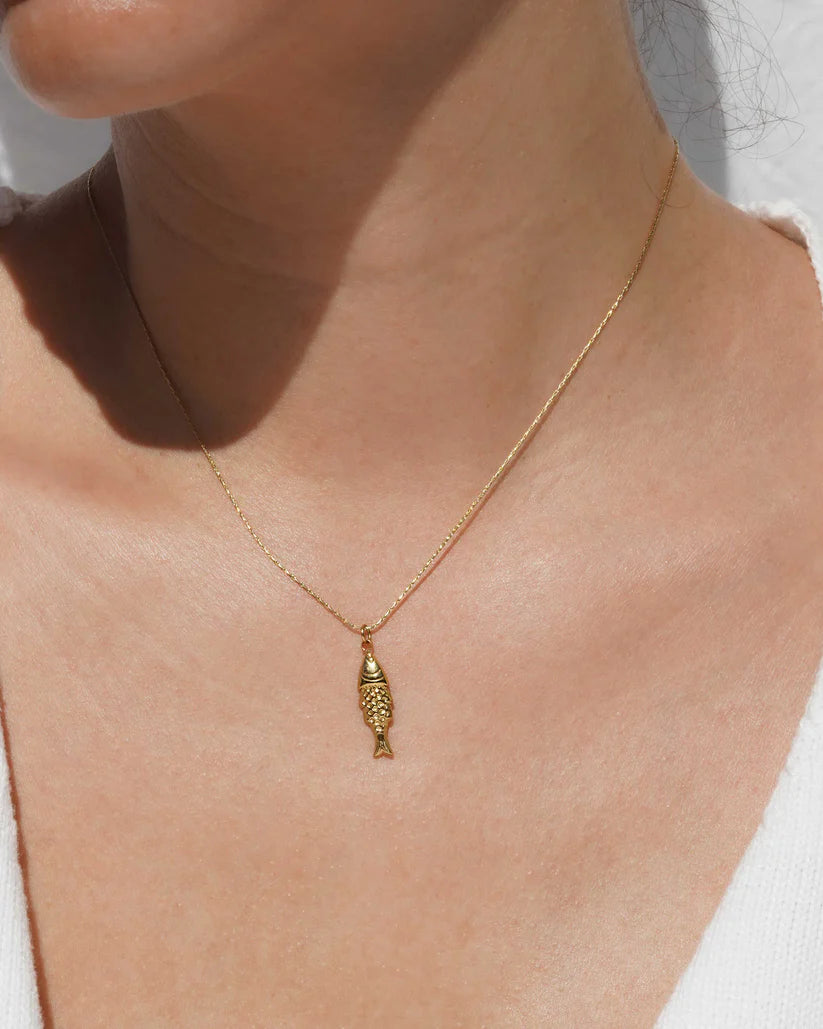 Fish Necklace in gold by Kozakh