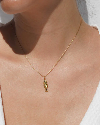 Fish Necklace in gold by Kozakh