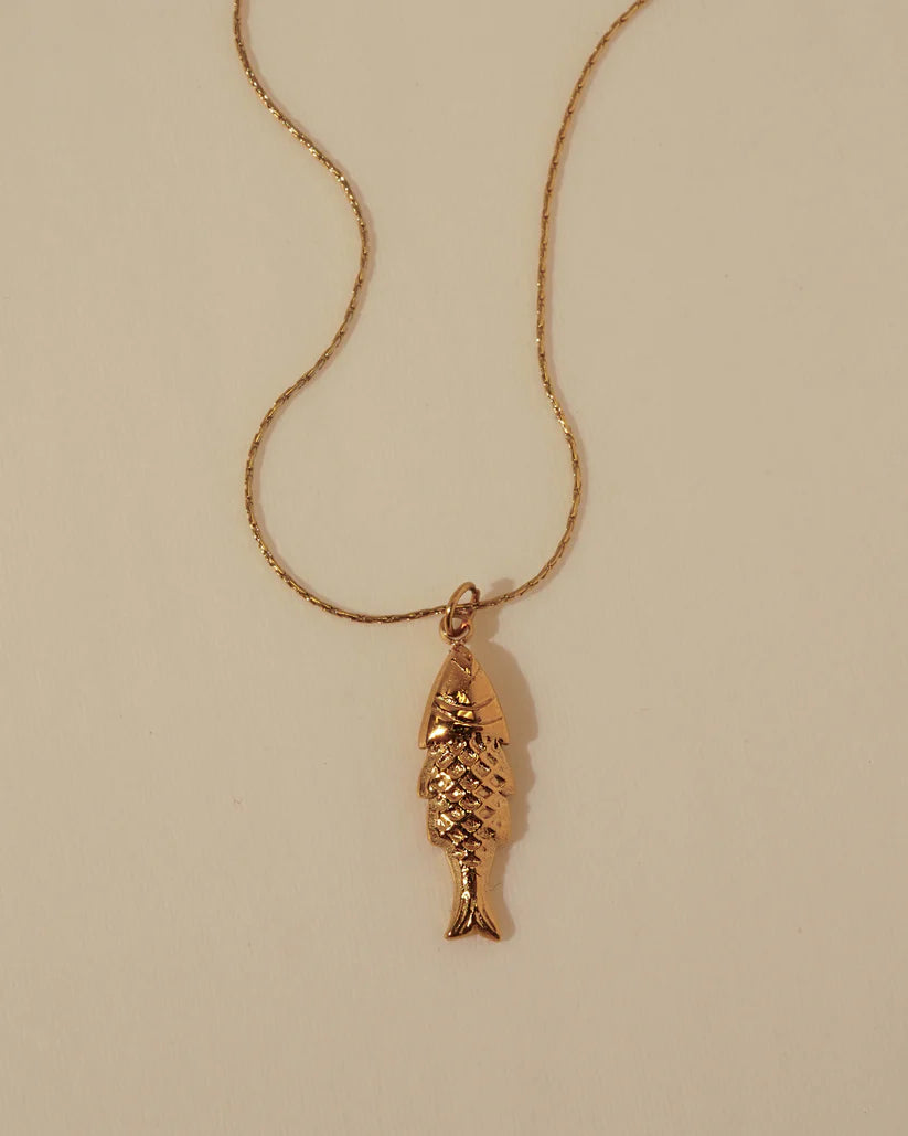 Fish Necklace in gold by Kozakh