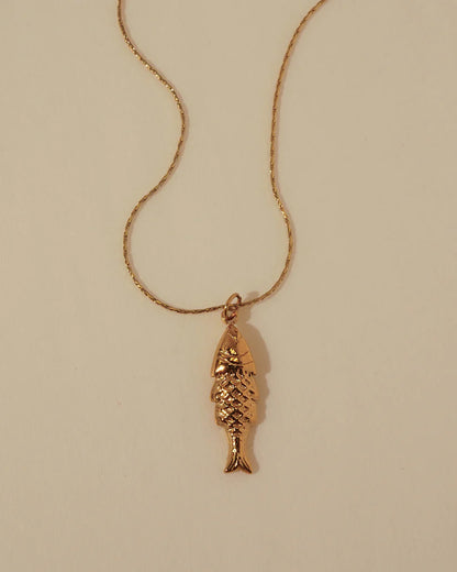 Fish Necklace in gold by Kozakh