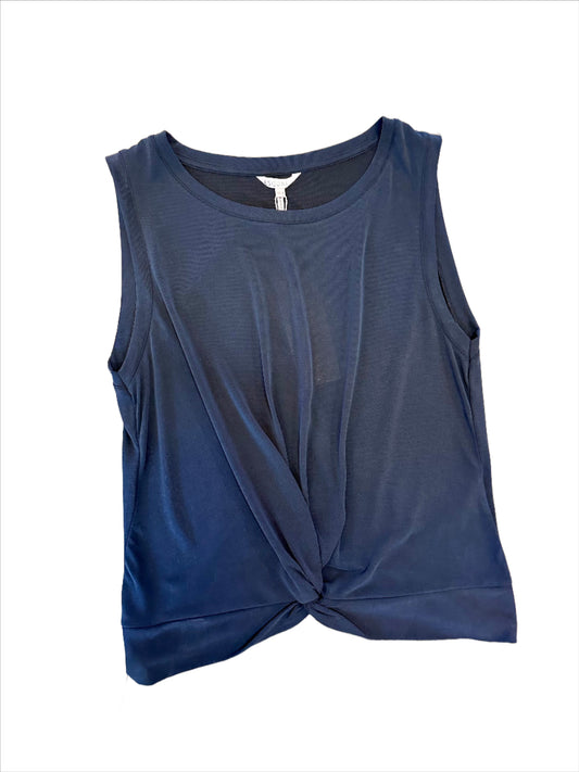 Modal Tank with Front Knot in navy by Esqualo