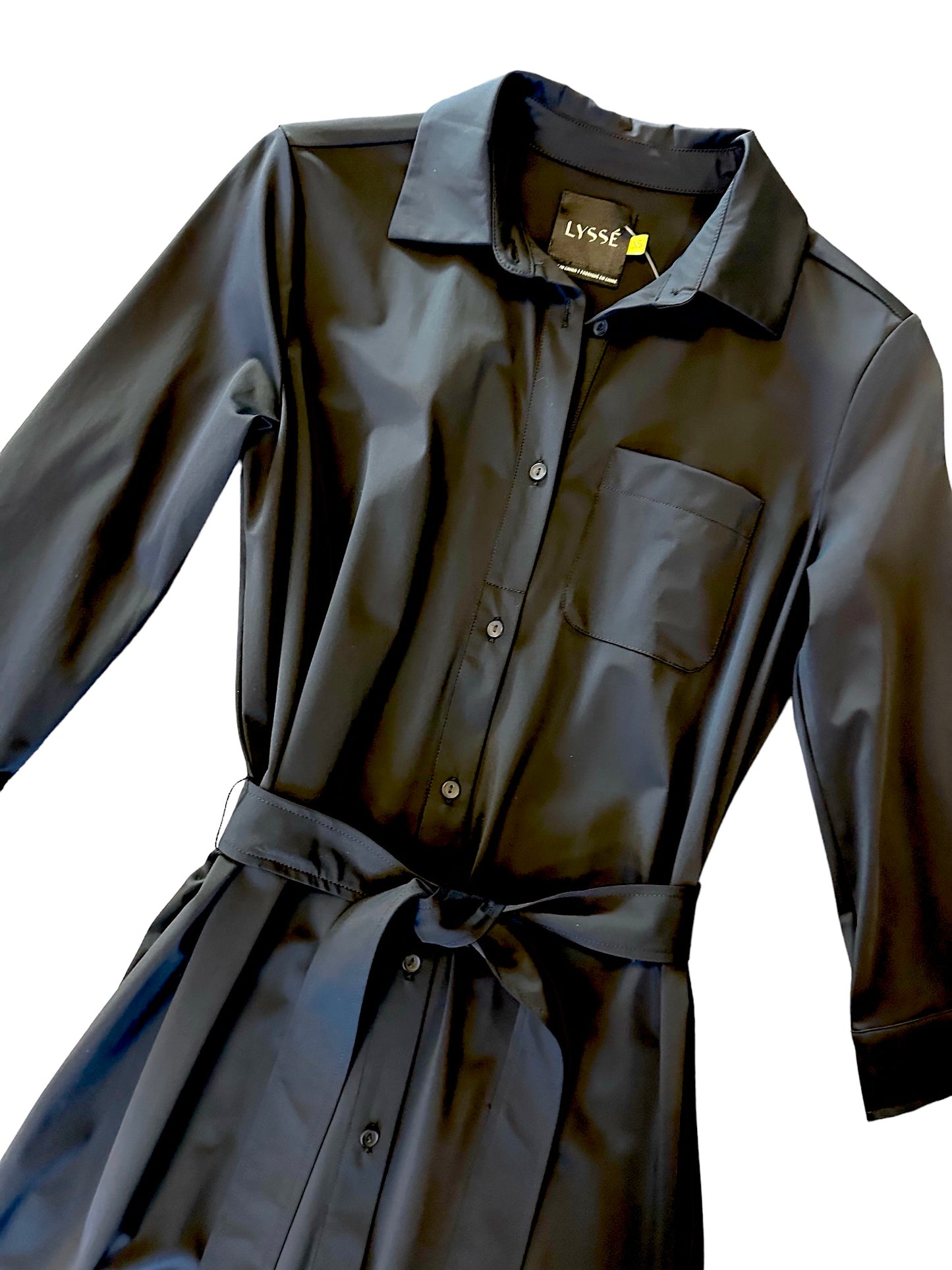 Schiffer 3/4 Sleeve Dress in black by Lysse