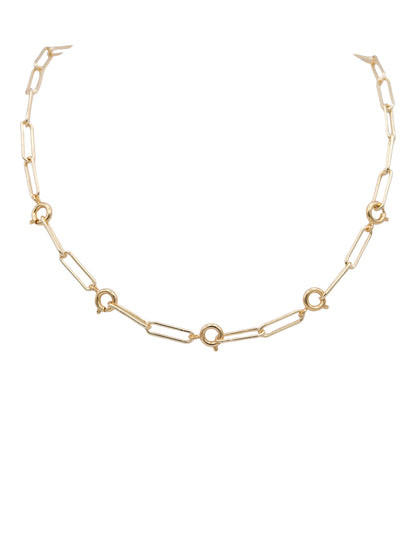 Charm Bar- Off the Hook Clasp Necklace in gold by Farrah B