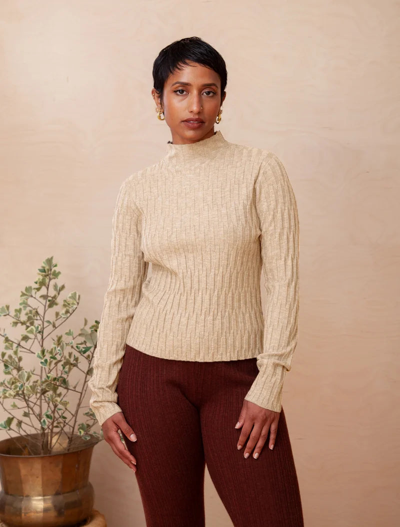 Daza Sweater Top in ecru by Kerisma