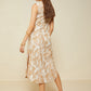 Cotton Printed Midi Dress with Knot Front in caramello by Ottod'ame