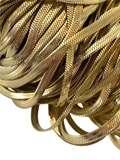 Charm Bar- Herringbone Necklace Chain in gold by Farrah B