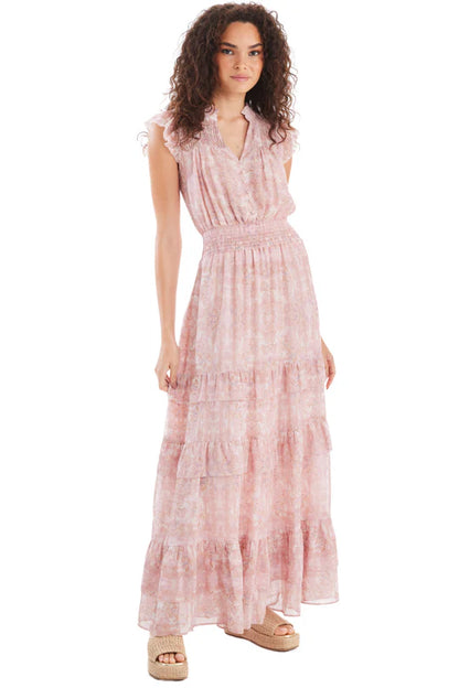 Hazel Maxi Dress in blush kaleidoscope by Allison