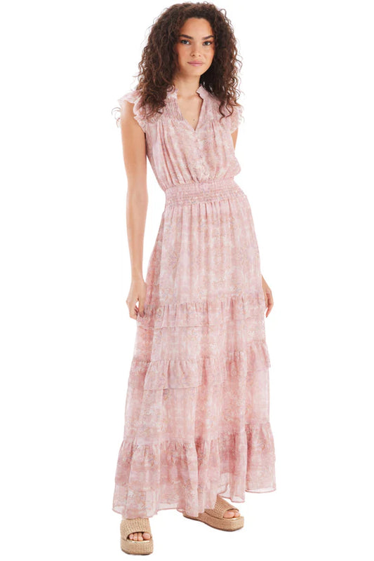 Hazel Maxi Dress in blush kaleidoscope by Allison
