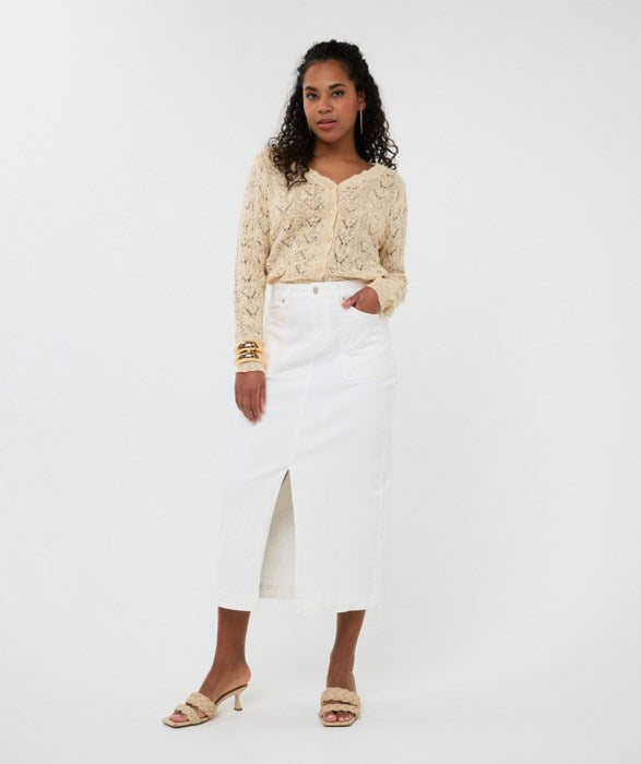 Crochet Cardigan in beige by Esqualo