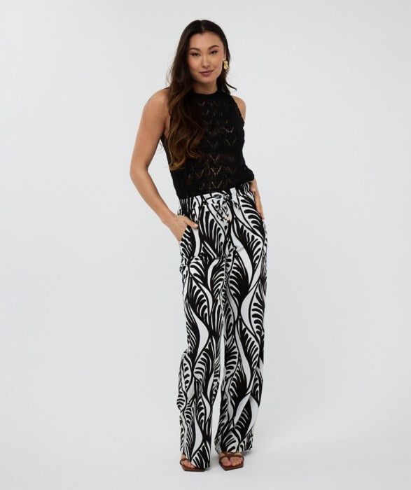 Summer Vibes Trousers black/white by Esqualo