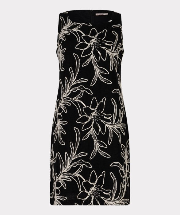 Flower Embroidered Dress in black by Esqualo