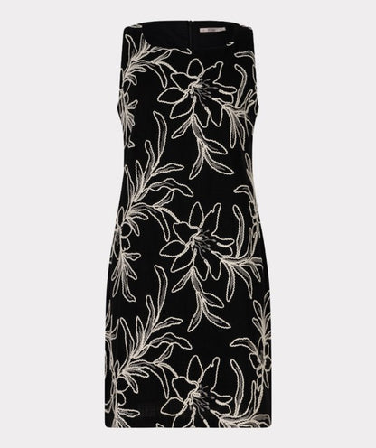 Flower Embroidered Dress in black by Esqualo