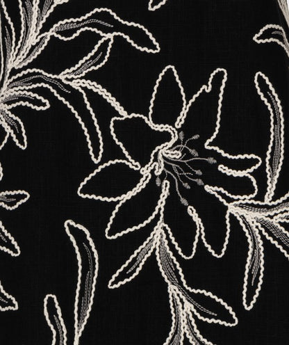 Flower Embroidered Dress in black by Esqualo