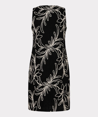 Flower Embroidered Dress in black by Esqualo