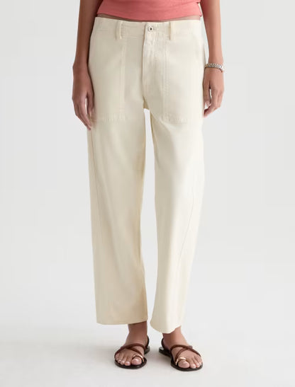 Analeigh Mid Rise Utility Jeans in opal stone by AG