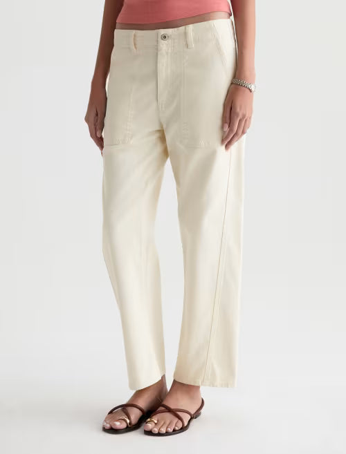 Analeigh Mid Rise Utility Jeans in opal stone by AG