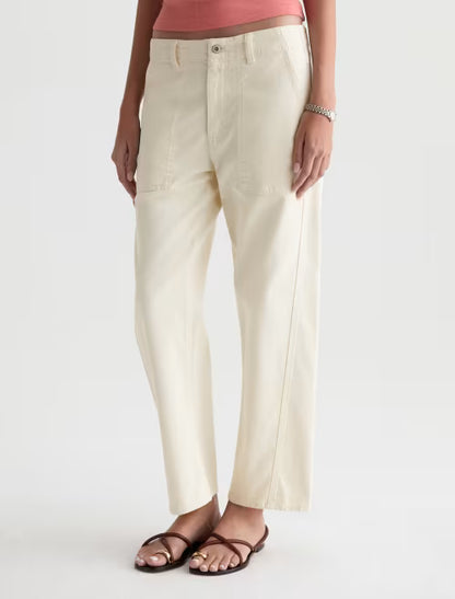 Analeigh Mid Rise Utility Jeans in opal stone by AG