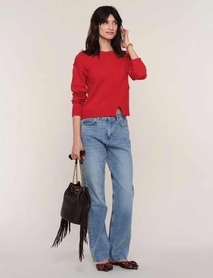 Celty Sweater in brick by Heartloom