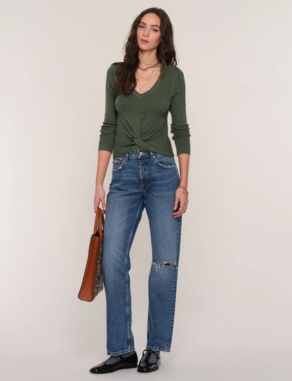 Zazie Sweater Top in forest by Heartloom