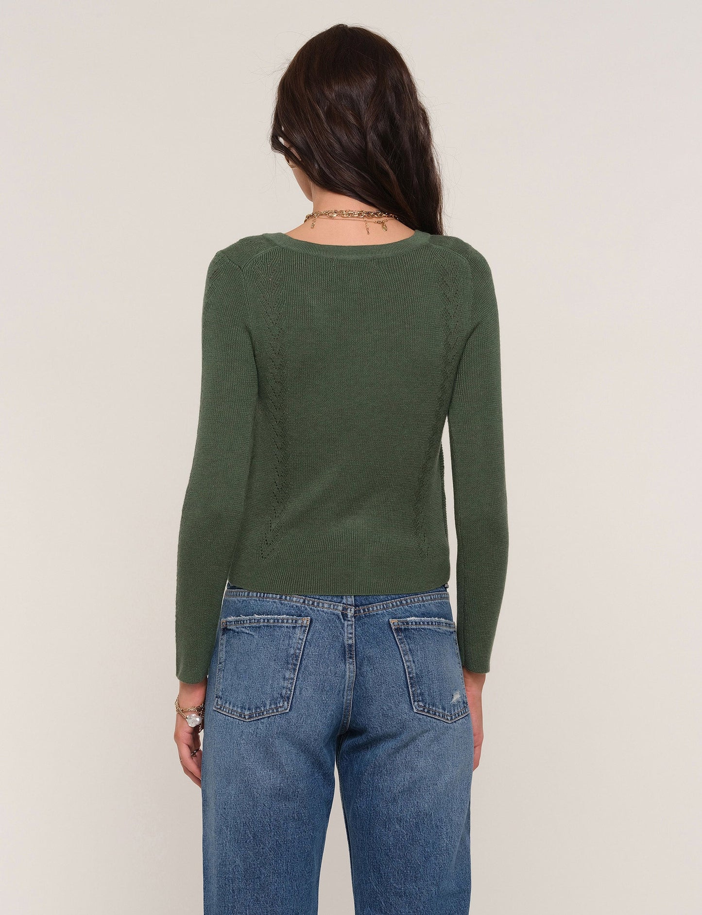 Zazie Sweater Top in forest by Heartloom