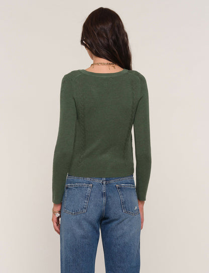 Zazie Sweater Top in forest by Heartloom