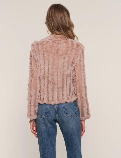Rosa Fur Jacket in biscuit by Heartloom
