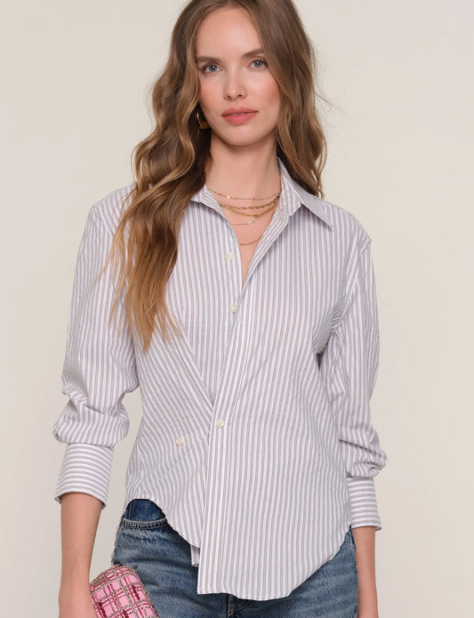 Solara Button Up Shirt in paper by Heartloom