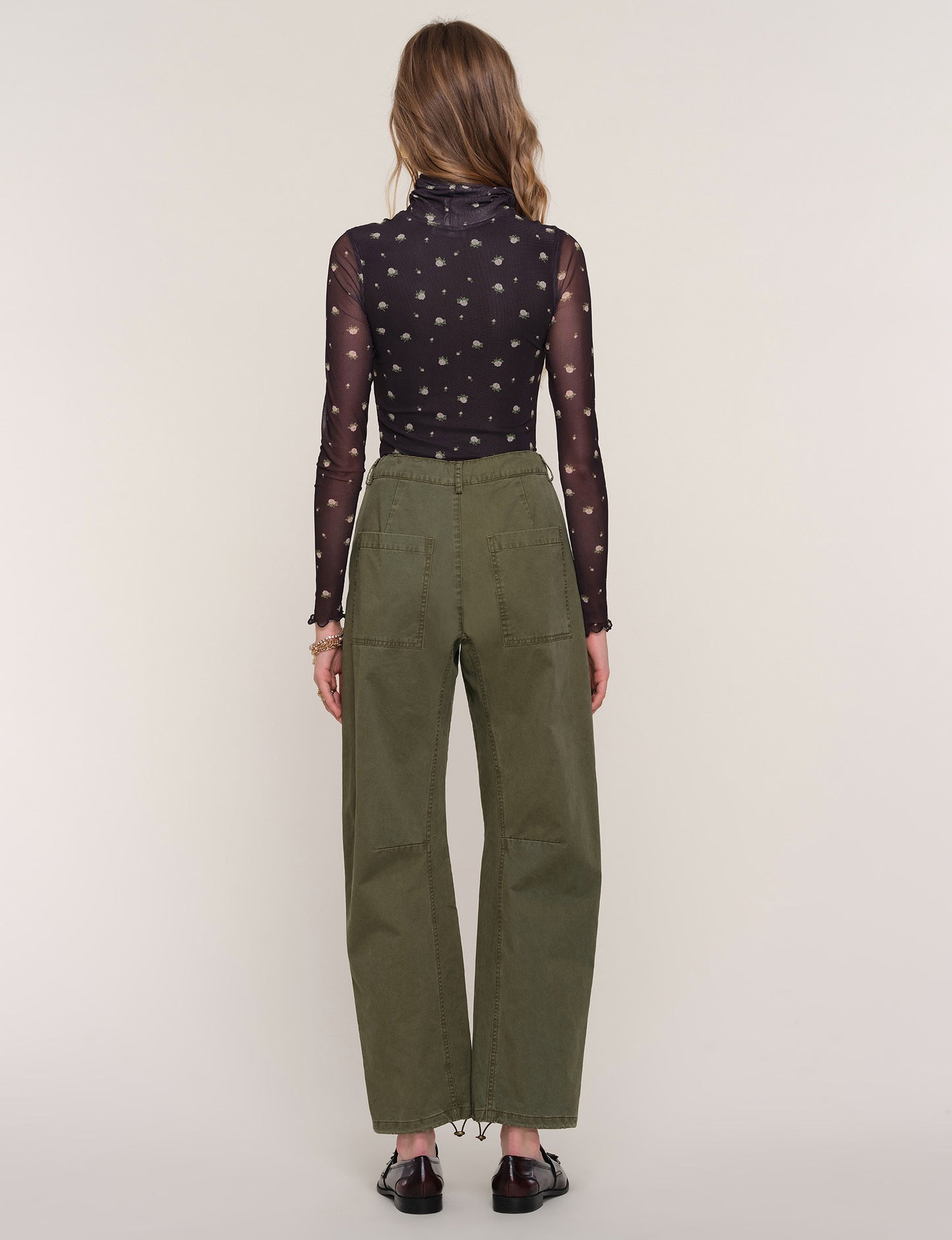Kaia Barrel Pant in army by Heartloom