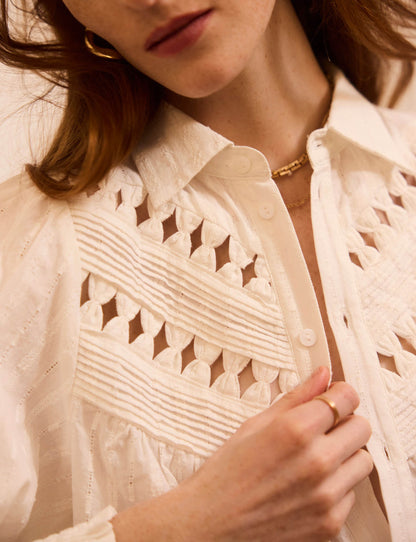 Safiya Top in eggshell by Heartloom