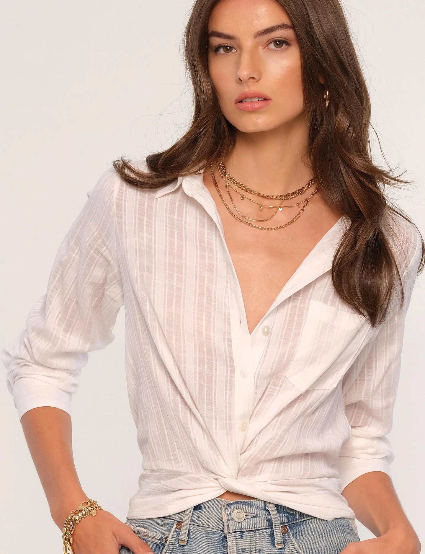 Paige Twist Front Top in paper by Heartloom