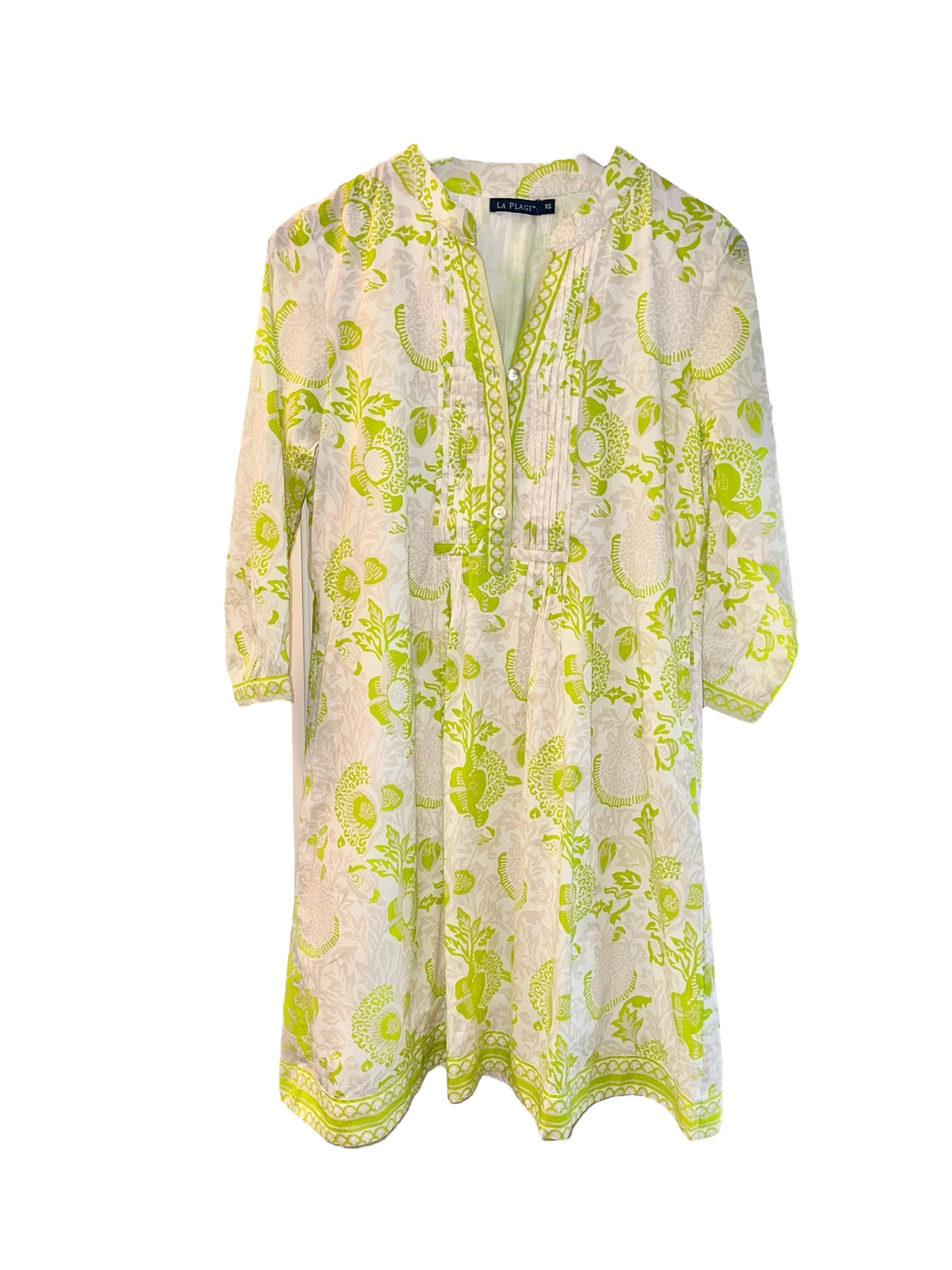 Maye Dress in floral block white/kiwi/bliss by LA Plage