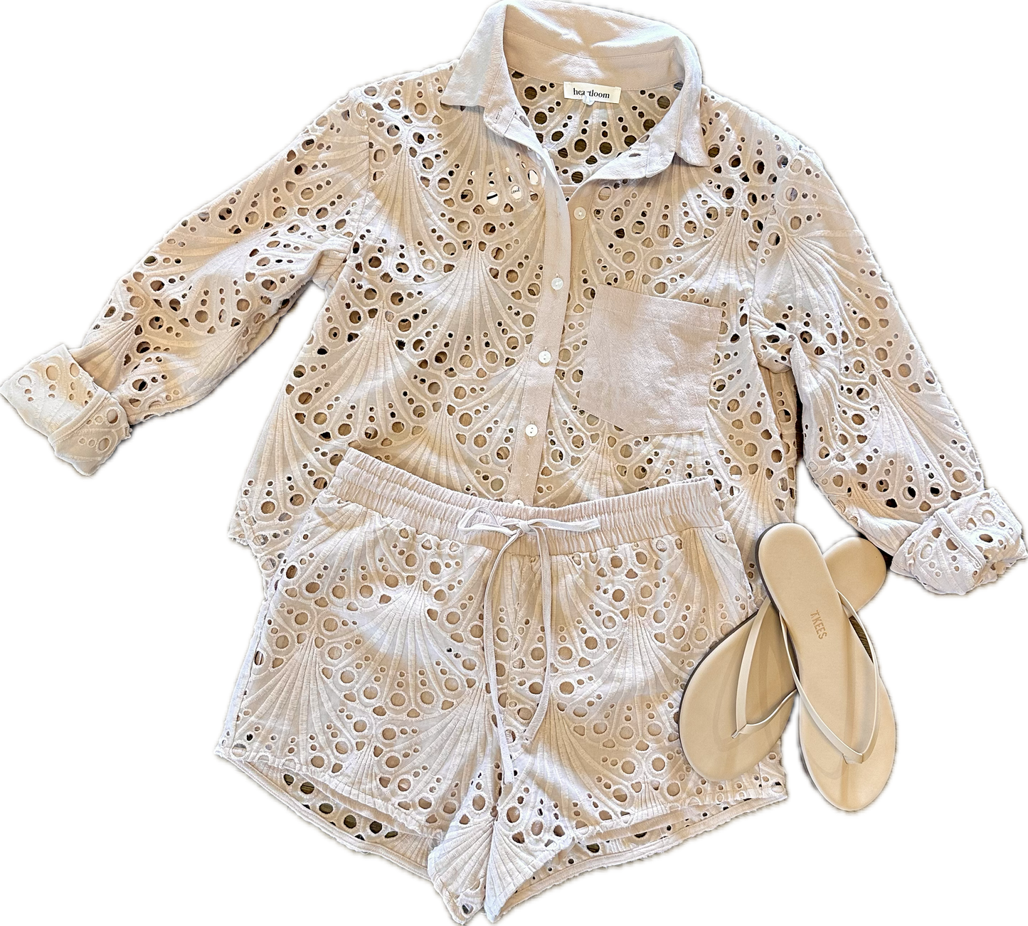 Lucida Lace Short in buff by Heartloom