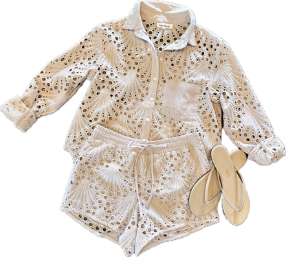 Lucida Lace Short in buff by Heartloom